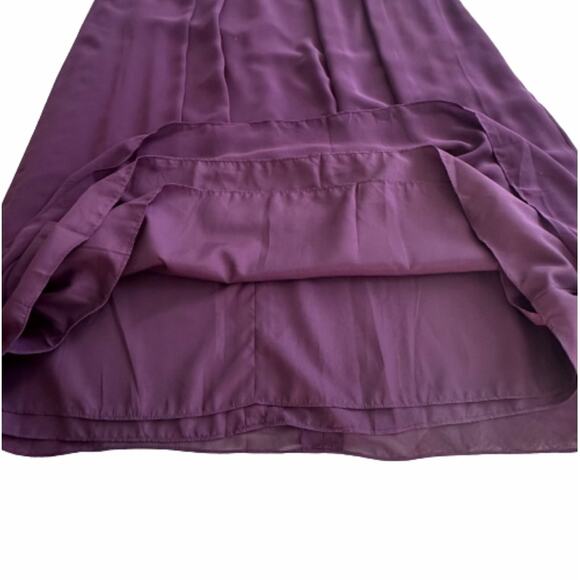 After Six Aubergine Spaghetti Strap Pleated Pocket Formal Dress 1514 Size 14 NEW - Picture 12 of 14
